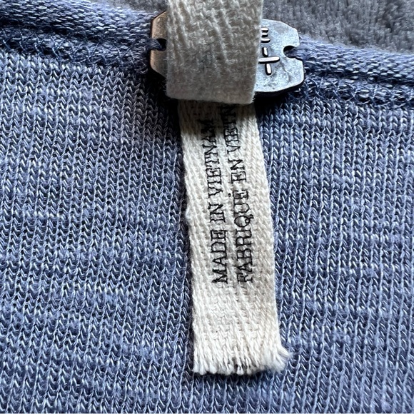 NEW Free People Knit Tunic Sz S Top We The Free Miss Rose Blue Gray Long Sleeve - Picture 3 of 14